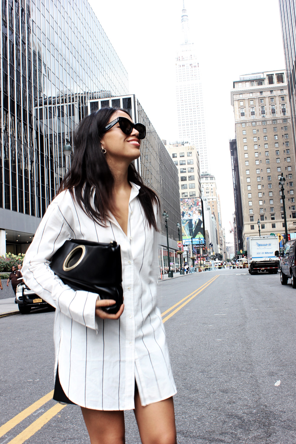 new-york-fashion-week-diary-day-one-brunette-braid-blog-hm-shirt-celine-caty-sunglasses